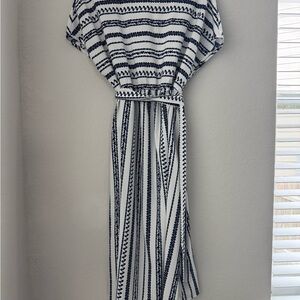 Striped Navy and White Women's Dress